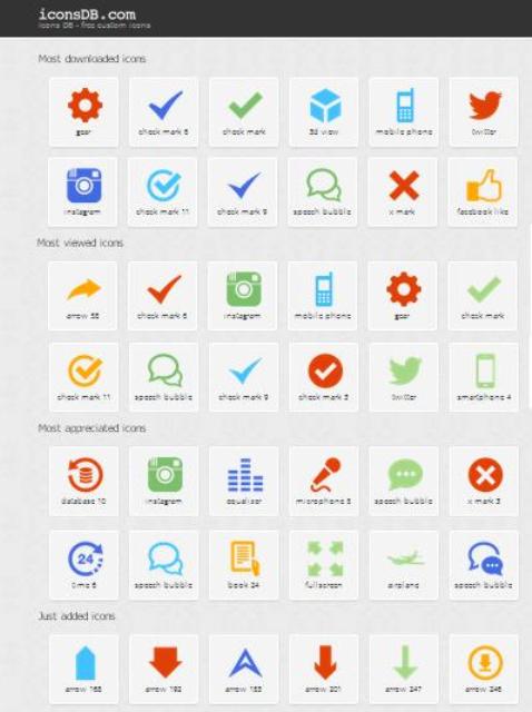 WebDesign Plus de 1800 icônes de toutes les couleurs - Icons DB