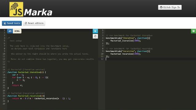 WebDesign Un benchmark JavaScript pour tester vos applications - jsmarka